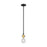 Nuvo Lighting Mantra 1 Light Mini Pendant, Black/Brushed Brass