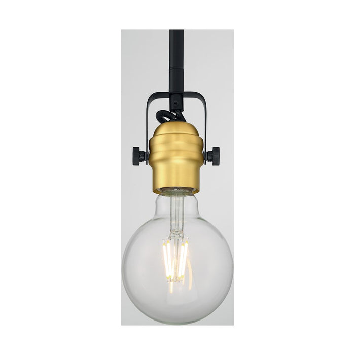 Nuvo Lighting Mantra 1 Light Mini Pendant, Black/Brushed Brass
