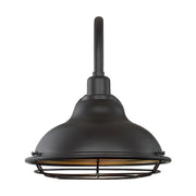 Nuvo Lighting Newbridge 12in 1-Light Wall Sconce | Farmhouse Dark Bronze and Gold Finish | Indoor & Covered Patio | 12 x 14.13 in | Model 60-7012