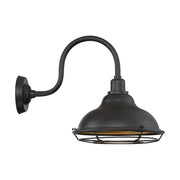 Nuvo Lighting Newbridge 12in 1-Light Wall Sconce | Farmhouse Dark Bronze and Gold Finish | Indoor & Covered Patio | 12 x 14.13 in | Model 60-7012