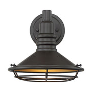 Nuvo Lighting Blue Harbor 1-Light Wall Sconce | Nautical & Coastal Dark Bronze and Gold Finish | Covered Patio & Entryway | 9.75 x 10 in | Model 60-7041