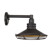 Nuvo Lighting Blue Harbor 12in 1-Light Wall Sconce | Nautical Coastal Dark Bronze and Gold Finish | Outdoor Covered Patio & Entryway | 10 | Model 60-7042