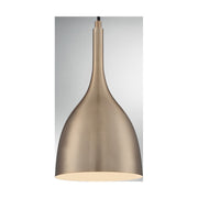 Nuvo Lighting Bellcap 1-Light 7in Pendant | Mid-Century Modern Burnished Brass | Kitchen Island & Dining Room | 13.25in H | Model 60-7076
