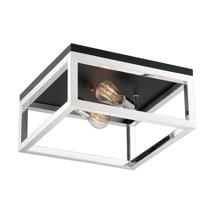 Nuvo Lighting Cakewalk 2 Light Flush Mount, Polished Nickel