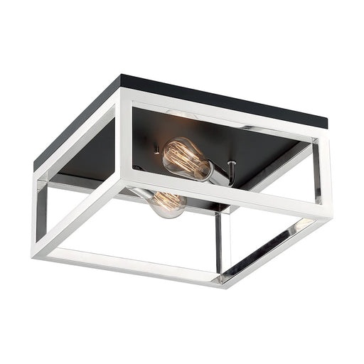 Nuvo Lighting Cakewalk 2 Light Flush Mount, Polished Nickel