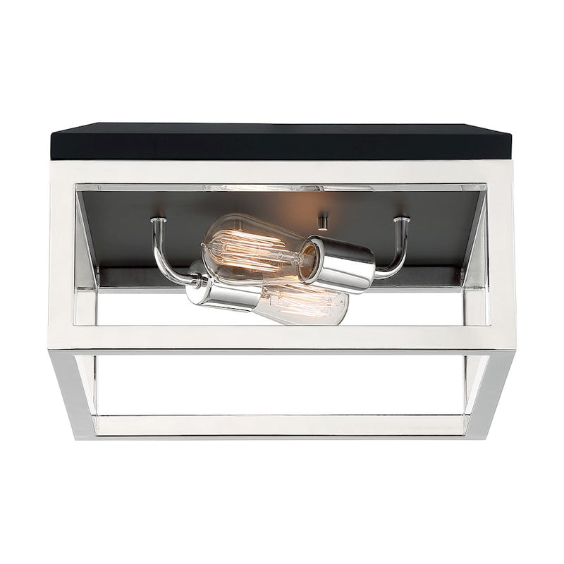 Nuvo Lighting Cakewalk 2 Light Flush Mount, Polished Nickel