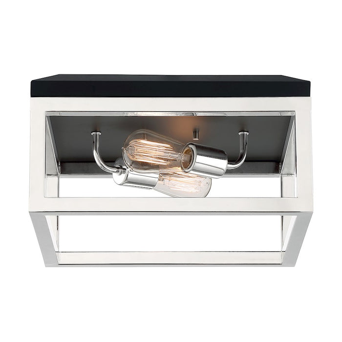 Nuvo Lighting Cakewalk 2 Light Flush Mount, Polished Nickel