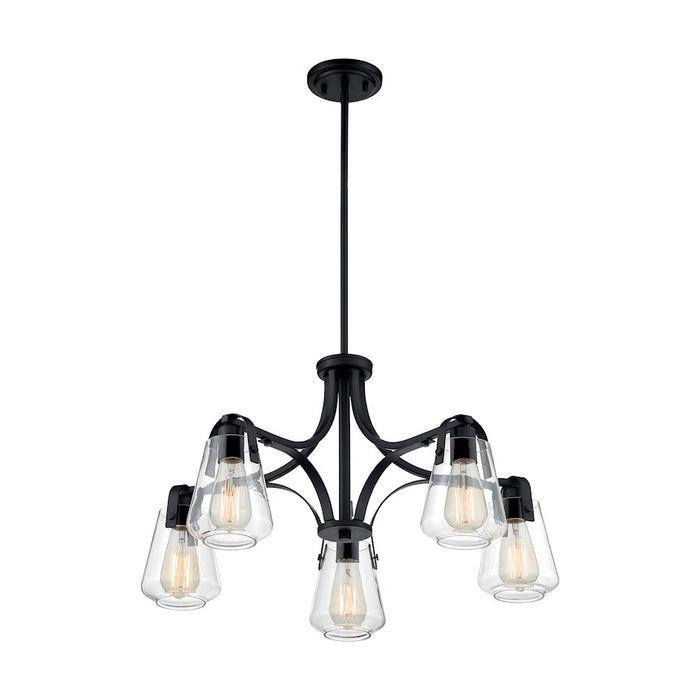 Nuvo Lighting Skybridge 5 Light Chandelier, Clear