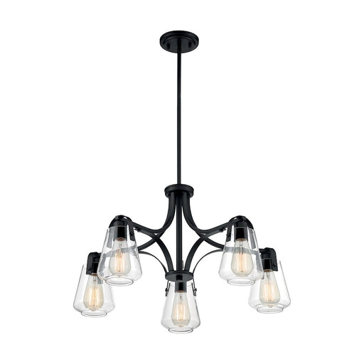 Nuvo Lighting Skybridge 5 Light Chandelier, Clear