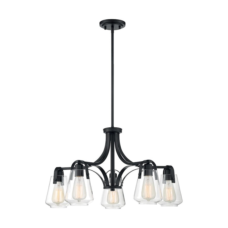 Nuvo Lighting Skybridge 5 Light Chandelier, Clear