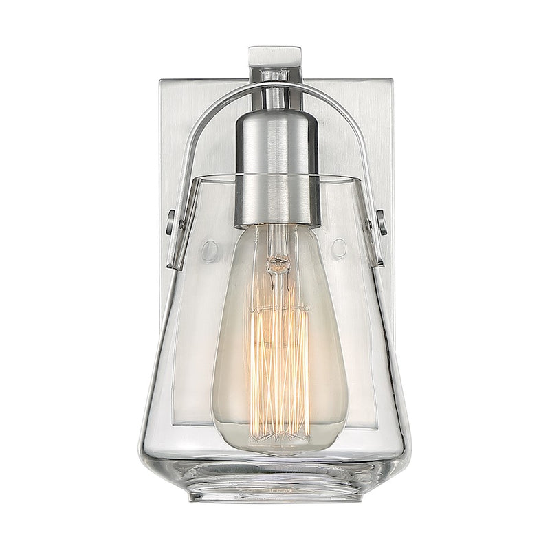 Nuvo Lighting Skybridge 1 Light Wall Sconce, Clear