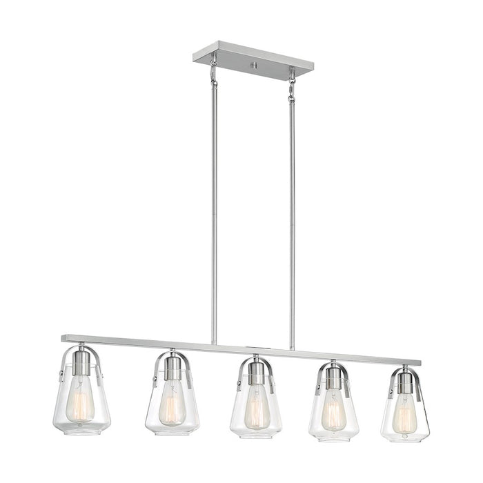 Nuvo Lighting Skybridge 5 Light Island Pendant, Clear