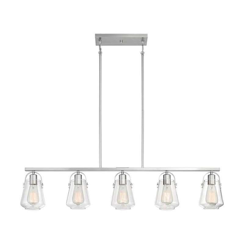 Nuvo Lighting Skybridge 5 Light Island Pendant, Clear