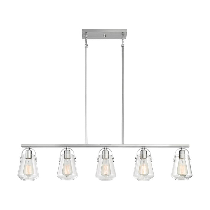 Nuvo Lighting Skybridge 5 Light Island Pendant, Clear