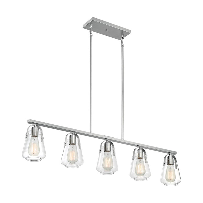 Nuvo Lighting Skybridge 5 Light Island Pendant, Clear