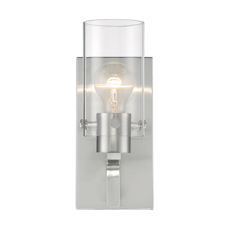 Nuvo Lighting Sommerset 1 Light Wall Sconce, Clear