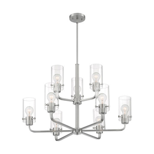 Nuvo Lighting Sommerset Chandelier, Clear Glass