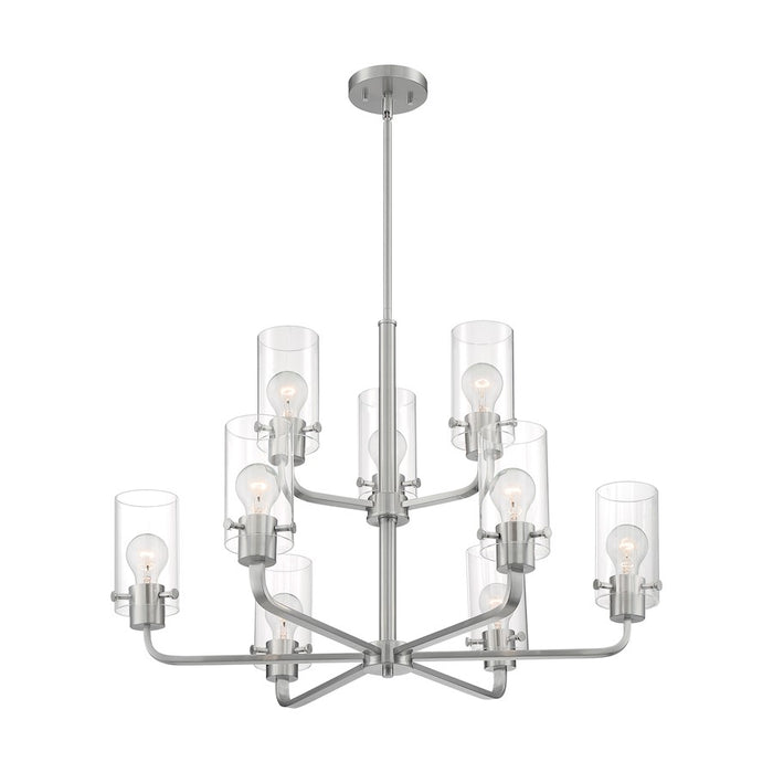 Nuvo Lighting Sommerset Chandelier, Clear Glass
