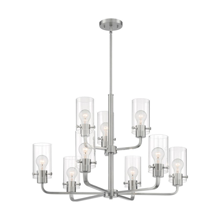Nuvo Lighting Sommerset Chandelier, Clear Glass