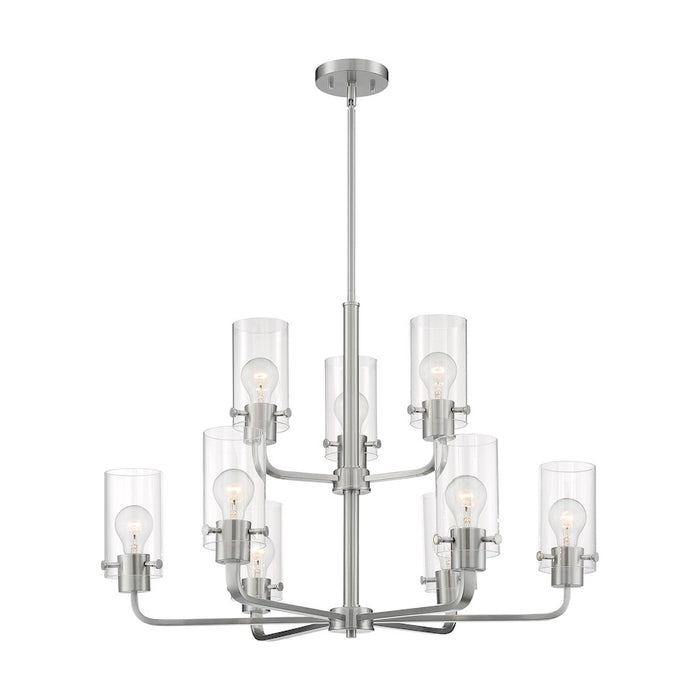 Nuvo Lighting Sommerset Chandelier, Clear Glass