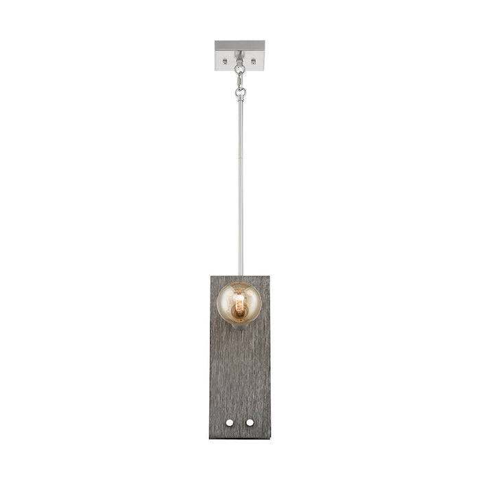 Nuvo Lighting Stella 2 Light Pendant, Driftwood/Brushed Nickel Accents