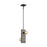 Nuvo Lighting Stella 2 Light Mini Pendant, Driftwood/Black Accents