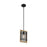 Nuvo Lighting Atelier 1 Light Mini Pendant, Black/Honey Wood