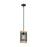 Nuvo Lighting Atelier 1 Light Mini Pendant, Black/Honey Wood