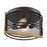 Nuvo Lighting Atelier 2 Light Flush Mount, Black/Honey Wood