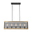 Nuvo Lighting Atelier 5 Light Island Pendant, Black/Honey Wood