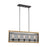 Nuvo Lighting Atelier 5 Light Island Pendant, Black/Honey Wood