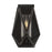 Nuvo Lighting Zemi 1 Light Sconce, Clear Glass, Black
