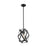 Nuvo Lighting Zemi 1 Light Mini Pendant, Clear Glass, Black