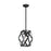 Nuvo Lighting Zemi 1 Light Mini Pendant, Clear Glass, Black