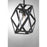 Nuvo Lighting Zemi 1 Light Mini Pendant, Clear Glass, Black