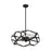 Nuvo Lighting Zemi 5 Light Chandelier, Clear Glass, Black