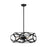 Nuvo Lighting Zemi 5 Light Chandelier, Clear Glass, Black
