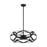Nuvo Lighting Zemi 5 Light Chandelier, Clear Glass, Black