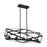 Nuvo Lighting Zemi 5 Light Island Pendant, Clear Glass, Black
