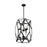 Nuvo Lighting Zemi 6 Light Pendant, Clear Glass, Black