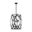 Nuvo Lighting Zemi 6 Light Pendant, Clear Glass, Black