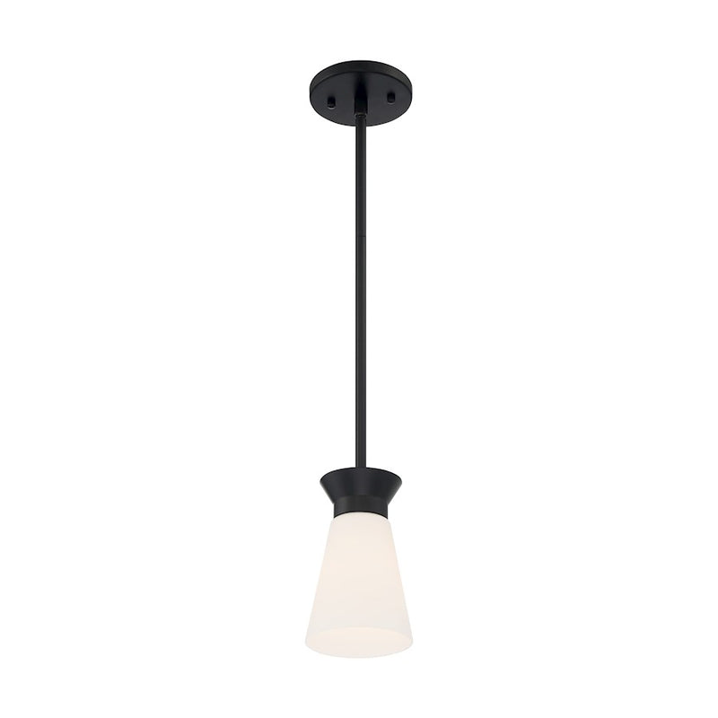 Nuvo Lighting Caleta 1 Light Mini Pendant, Cylindrical Glass,