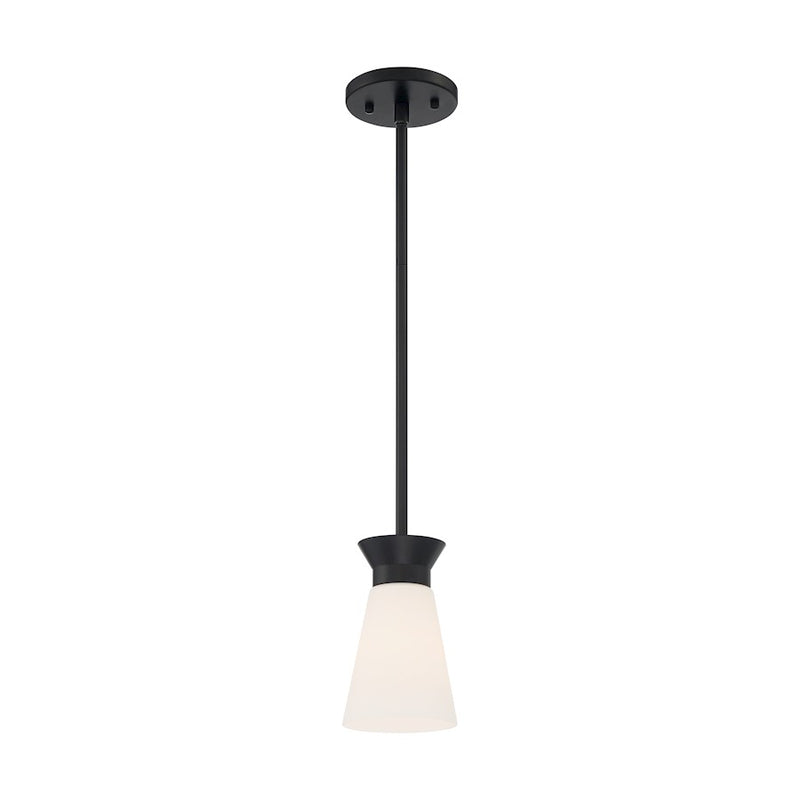 Nuvo Lighting Caleta 1 Light Mini Pendant, Cylindrical Glass,