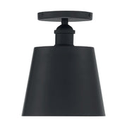 Nuvo Lighting Motif 7.25in 1-Light Semi-Flush | Transitional Black and Gold Accents | Entryway & Hallway | 7.25 x 9 in | Model 60-7331