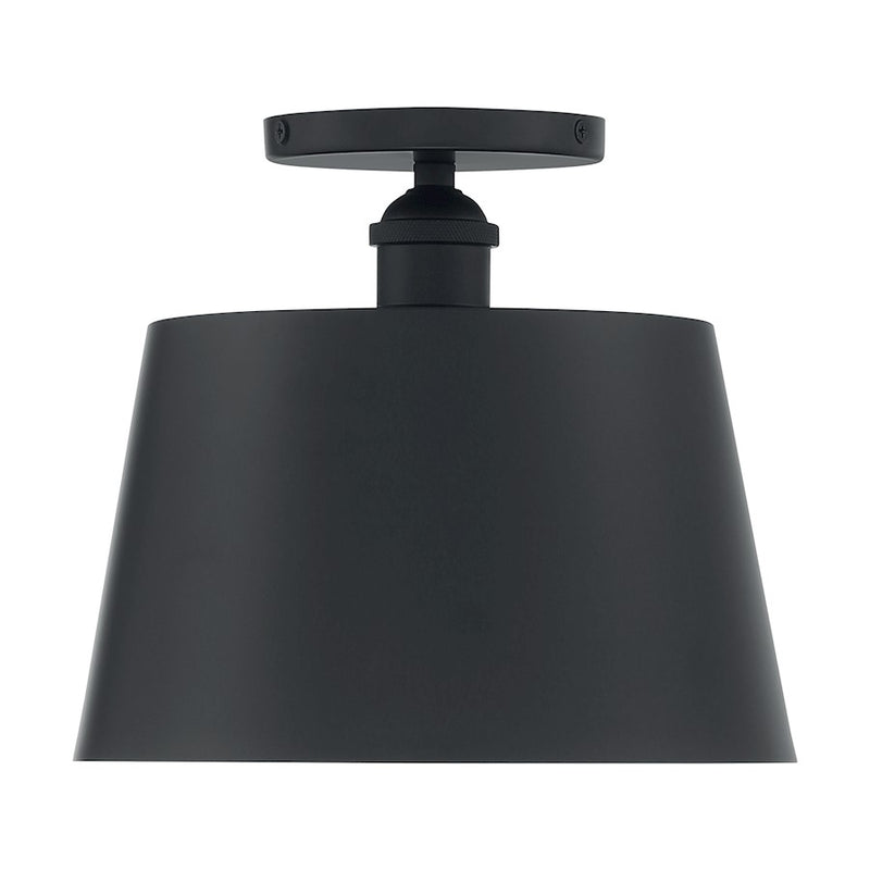 Nuvo Lighting Motif 10in 1-Light Semi-Flush | Transitional Black and Gold Accents | Entryway & Hallway | 10 x 9 in | Model 60-7332