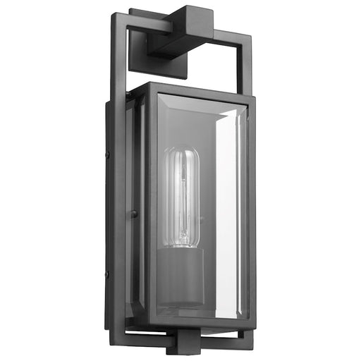 Nuvo Lighting Exhibit 1 Light Wall Lantern, Black/Clear Beveled