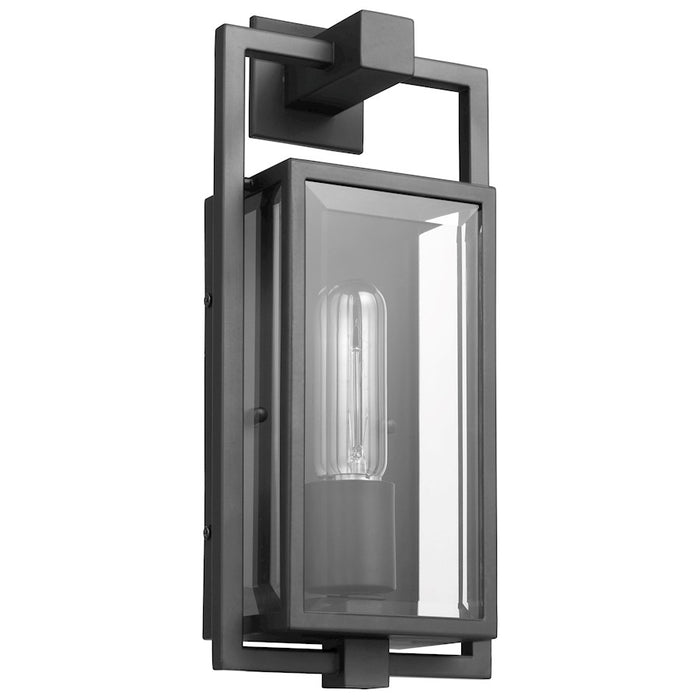 Nuvo Lighting Exhibit 1 Light Wall Lantern, Black/Clear Beveled