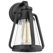 Nuvo Lighting Everett 1-Light Wall Sconce | Maritime Vintage Matte Black and Clear Glass | Entryway & Hallway Accent | 8 x 7 x 11 in | Model 60-7555