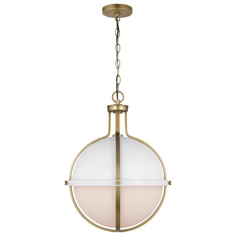 Nuvo Lincoln 16in 1-Light Large Pendant | Transitional Matte Black Steel and Clear Seeded Glass | Kitchen Island & Dining Room | 16 x 16 x | Model 60-7675