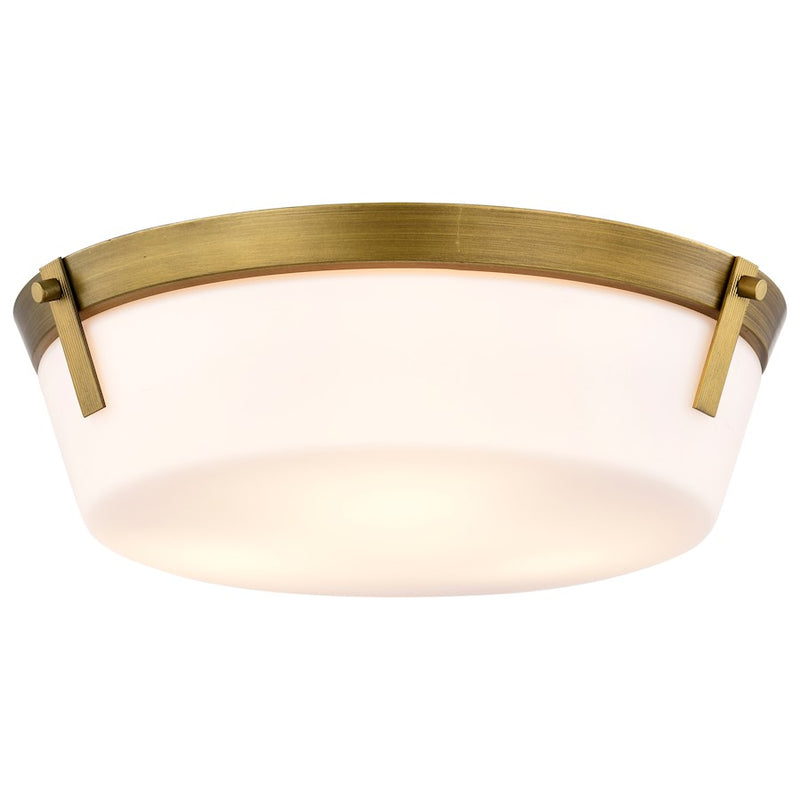 Nuvo Lighting Rowen 14.63in 3-Light Flush Mount | Traditional Brushed Nickel Steel and Etched White Glass | Hallway & Bathroom Ceiling | Model 60-7760